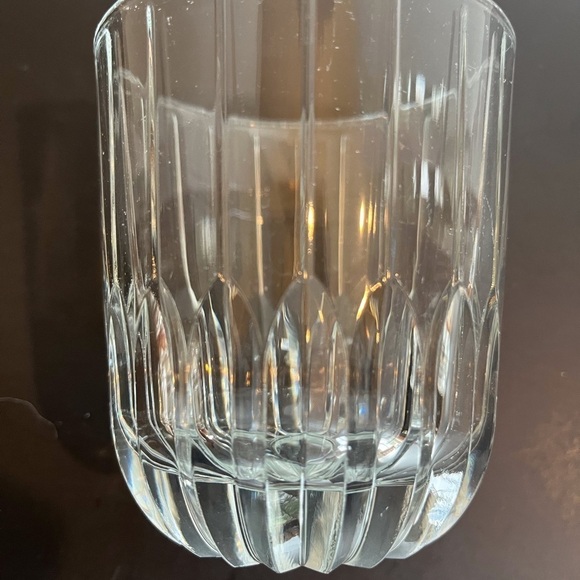 Vintage set of Four Beveled Cut Glass Heavy Lowball Glasses - Picture 9 of 10